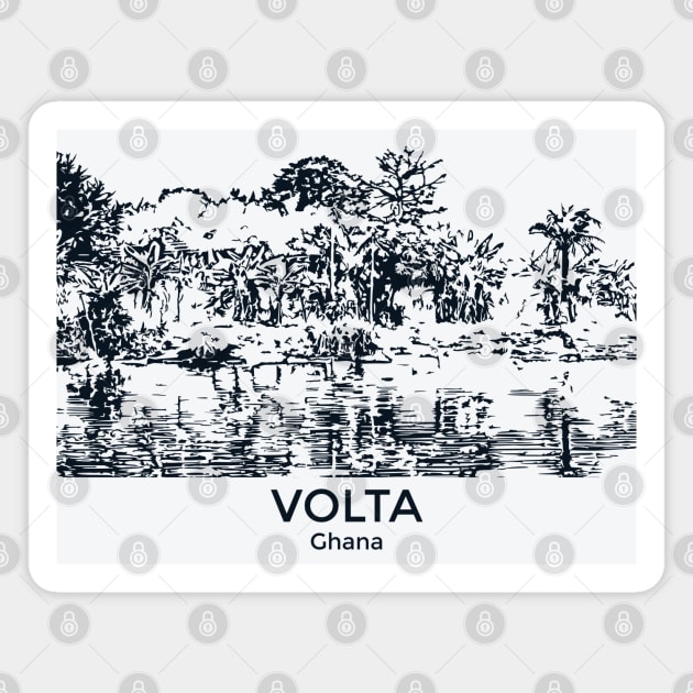 Volta - Ghana Magnet by Lakeric